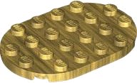 LEGO part Plate, Round 4 x 6 Oval 3766