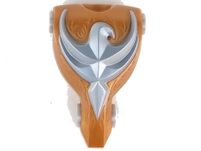 LEGO part Large Figure Torso KK with Jayko, King Pattern - Series 3 - Silver Hawk Relief (50658c01pb02)