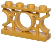LEGO onderdeel Fence 1 x 4 x 2 Ornamental Asian Lattice with Circle and 4 Studs 5103
