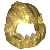 LEGO part Minifigure, Headgear Helmet Chin Guard Oversized Jagged 62697