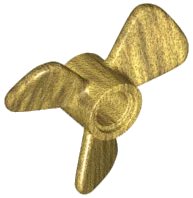 Propeller 3 Blade 3 Diameter with Pin Hole en or nacré, numéro de pièce LEGO 65768