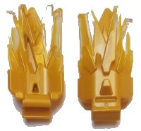 LEGO part Energy Burst with Wide Clip and Marbled Trans-Clear Pattern 66960pb01