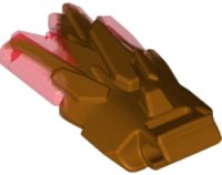 LEGO part Energy Burst with Wide Clip and Marbled Trans-Red Pattern 66960pb02