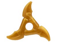 LEGO onderdeel Minifigure, Weapon Throwing Star (Shuriken) with Smooth Grips and Curved Blades 86125b