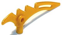 LEGO part Minifigure, Weapon Crescent Blade, Serrated with Bar 98141