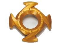 LEGO onderdeel Ring 4 x 4 with 2 x 2 Hole and 4 Arrow Ends (Ninjago Spinner Crown) 98341