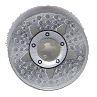 LEGO part Technic, Disk 3 x 3 with Disk Brake Silver Hub 5-Bolt Star with Holes-in-Line Pattern (Sticker) - Set 8646 2723pb032