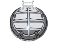LEGO part Dish 6 x 6 Inverted with Bar Handle with Ninjago Mech Cockpit Pattern 18675pb10