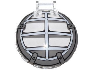 LEGO part Dish 6 x 6 Inverted with Bar Handle with Ninjago Mech Cockpit Pattern (18675pb10)