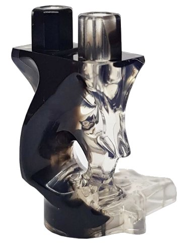 LEGO part Lower Body, Ghost with Marbled Black Pattern (19859pb08)