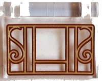 LEGO part Minifigure, Utensil Book Cover with Gold and Reddish Brown Lattice and Ornaments Pattern 24093pb100