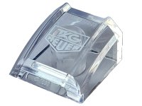 LEGO part Schräge, Curved 2 x 2 Lip with White 'TAG HEUER' Logo Pattern 30602pb116