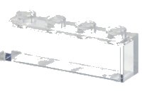 LEGO part Brick 1 x 4 without Bottom Tubes 3066