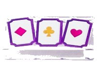 LEGO part Baldosa 1 x 2 con 3 Cartas de Juego con Patrón de Diamante, Trébol y Corazón 3069pb0953