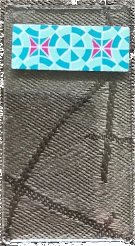 LEGO onderdeel Glass for Window 1 x 4 x 6 with Dark Pink, Light Aqua and Medium Azure Mosaic Tiles Pattern (Sticker) - Set 41347 (57895pb092)