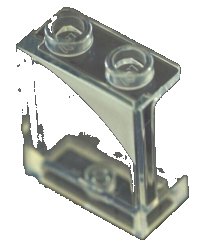 LEGO part Panel 1 x 2 x 2 with Side Supports - Hollow Studs with White Curved Corner Pattern Model Left Side 87552pb070L
