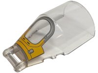 LEGO part Windscreen 6 x 4 x 2 Round with Bar Handle with Light Bluish Gray and Bright Light Orange SW Shin Hati's Starfighter Cockpit Pattern 92279pb014