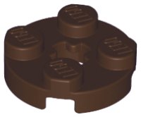 LEGO part Plate, Round 2 x 2 with Axle Hole 4032