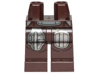 LEGO onderdeel Hips and Legs with SW Mandalorian Silver Beskar Armor Plates Pattern 970c00pb1152
