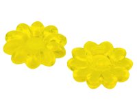 LEGO part Clikits, Icon Flower 10 Petals 2 x 2 Small with Pin, Polished (Transparent Colors Only) 46282