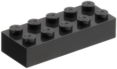 LEGO part Modulex, Brick 2 x 5 (M on studs) (Mx1152M)