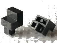 LEGO onderdeel Modulex Furniture Stool 2 x 2 x 3 (Glued) Mx1382