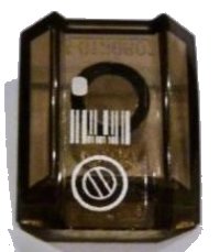 LEGO part Slope, Curved 2 x 2 Lip with Silver Windscreen Display Pattern (Sticker) - Set 7704 30602pb058
