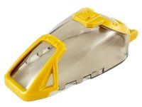 LEGO part Windscreen 7 x 4 x 2 Canopy with Pearl Gold Armor and Handle Pattern 69564pb01