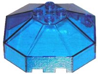 LEGO part Windscreen 6 x 6 x 2 Octagonal Canopy with Axle Hole 2418b