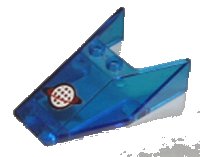 LEGO part Windscreen 6 x 4 x 1 1/3 with Bottom Tabs and Hollow Studs with Alpha Team Logo Pattern (Sticker) - Set 6772 6152apb05