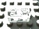 LEGO part Modulex, Brick 1 x 2 (M on studs) Mx1121M
