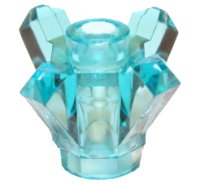LEGO part Roca 1 x 1 Cristal 4 Puntas (Steen, Redondo 1 x 1 con 4 Aletas/Puntas Ascendentes) 11127