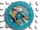 LEGO part Technic, Disco 5 x 5 - Rueda Talismán RoboRider, Molde Flame con patrón Robótico 32358pb01