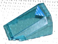 LEGO part Windscreen 8 x 6 x 3 Wedge with Blue and White Stripes on Triangle Pattern (Sticker) - Sets 4560 / 4561 551pb03