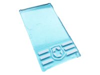 LEGO part Glass for Window 1 x 4 x 6 with Police Badge and 3 White Stripes Pattern (Sticker) - Set 60141 57895pb071