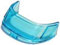 LEGO part Glass for Aircraft Fuselage Curved Forward 6 x 10 Top with 3 Window Panes 87612