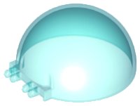 LEGO onderdeel Windscreen 8 x 8 x 3 Canopy Dome Half Sphere with Dual 2 Fingers 95198