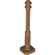 Soporte 2 x 2 x 7 Poste Lámpara, 4 Estrías de Base en nougat medio, número de pieza LEGO 11062