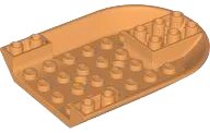Fuselaje de Aeronave Curvo Inferior Frontal 6 x 8 en nougat medio, número de pieza LEGO 11295