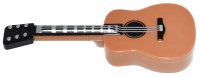 LEGO onderdeel Minifigure, Utensil Musical Instrument, Guitar Acoustic with Black Neck and Silver Strings and Tuning Knobs Pattern 25975pb01