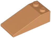 Schuin 18 4 x 2 in middennougat, LEGO onderdeelnummer 30363