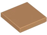 Fliese 2 x 2 in mittelnougat, LEGO Teilenummer 3068