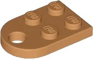 Plaat, Gewijzigd 2 x 3 met Gat in middennougat, LEGO onderdeelnummer 3176