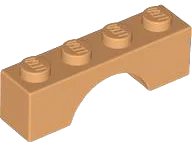 Stein Bogen 1 x 4 in mittelnougat, LEGO Teilenummer 3659