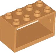 String Reel 2 x 4 x 2 Holder in nougat medio, numero pezzo LEGO 4209