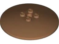 Dish 6 x 6 Inverted (Radar) - Solid Studs in mittelnougat, LEGO Teilenummer 44375b