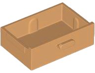 LEGO part Container, Cupboard 2 x 3 Drawer 4536