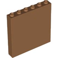 Paneel 1 x 6 x 5 in mittelnougat, LEGO Teilenummer 59349