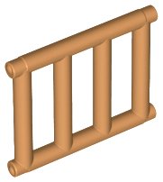 LEGO part Bar 1 x 4 x 3 Grille with End Protrusions 62113