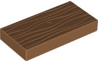 LEGO part Duplo Tile, Modified 2 x 4 x 1/2 (Thick) with Wood Grain Profile 65109